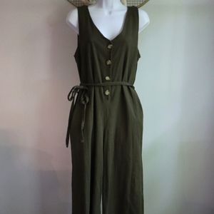 Jumpsuit Romper Linen-blend Large